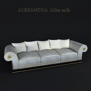 Luxurious Alexandra Alba Sofa 3D model image 1 