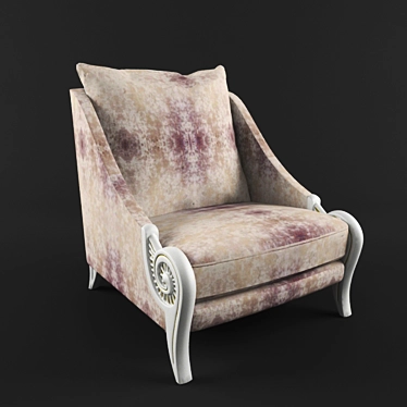 Elegant Art Deco Armchair 3D model image 1 