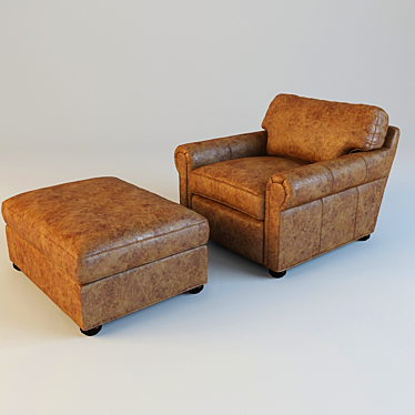 Luxury Lancaster Leather Chair 3D model image 1 