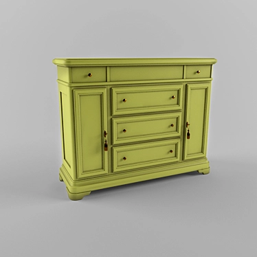 Classic Chest of Drawers 3D model image 1 