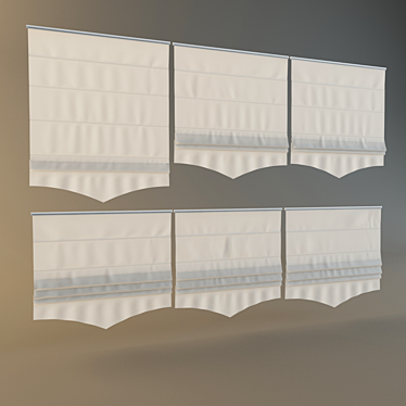 Elegant Roman Blinds 3D model image 1 