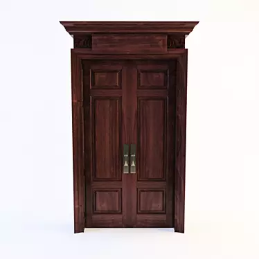 Double High Doors 3D model image 1 
