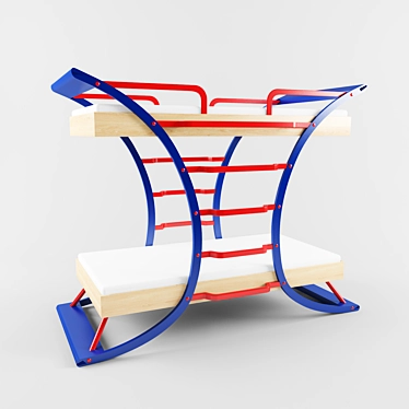 Kids Bunk Bed 3D model image 1 