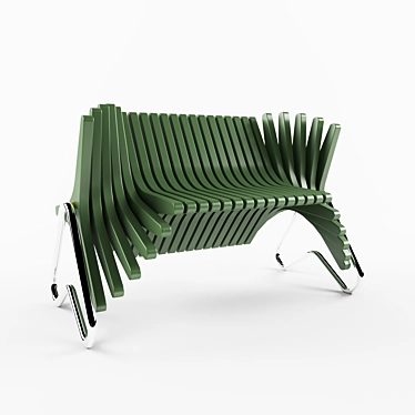 Elegant Park Bench 3D model image 1 