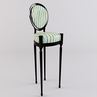 Nightclub Bar Stool: Sleek Design & Texture 3D model image 1 