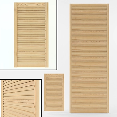 Title: Versatile Door Blinds with Realistic Textures 3D model image 1 