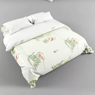 Dreamy Comfort: Luxury Bed Linen 3D model image 1 