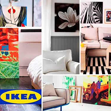 Artistic Textures for IKEA Paintings & Posters 3D model image 1 