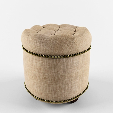 Elegant Garbo Stool: Dual Textures 3D model image 1 