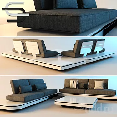 RelaxMax Outdoor Sofa 3D model image 1 