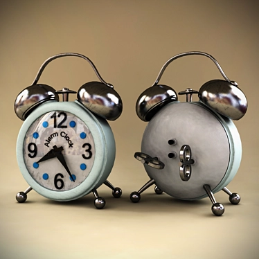 Vintage Alarm Clock - Simple and Reliable 3D model image 1 