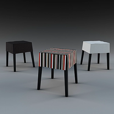 Sleek and Compact NILS Stool 3D model image 1 