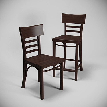  Simple Diner Chairs 3D model image 1 