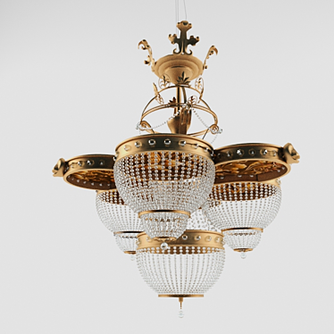 Elegant Crystal Chandelier 3D model image 1 