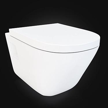 Sleek Hanging Toilet 3D model image 1 