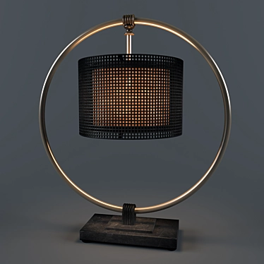 Dalou Rustic Bronze Table Lamp 3D model image 1 