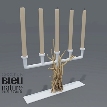 Natural Wood and Metal Design 3D model image 1 