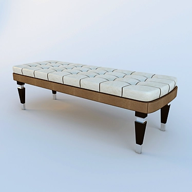 Versatile Textured Bench: Stylish and Comfortable! 3D model image 1 