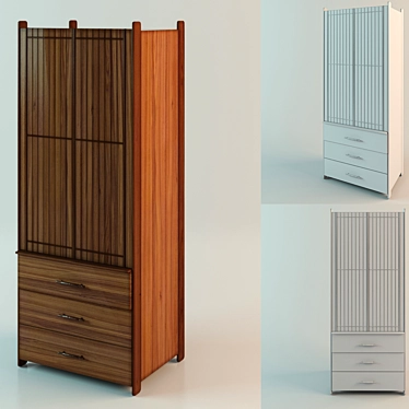 African-inspired Cabinet 3D model image 1 