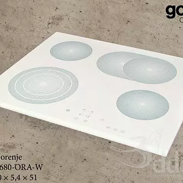 Gorenje ECT680-ORA-W: Cutting-edge Kitchen Excellence 3D model image 1 