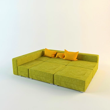 Modular Sofa - Flexible Comfort 3D model image 1 