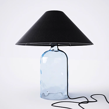 Sleek Glass Floor Lamp 3D model image 1 