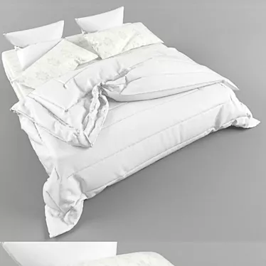 Luxury Dream Bed Linen 3D model image 1 