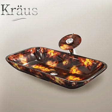 Kraus Autumn Glass Rectangle 3D model image 1 