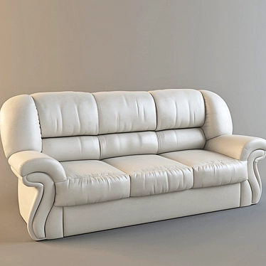 Wall-Hugging Sofa: 2190x910x990 Dimensions 3D model image 1 