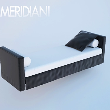 Elegant Single Bed: Meridiani 3D model image 1 