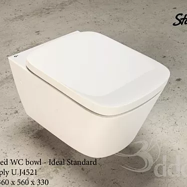 Ideal Standard Simply U Wall-Mounted WC 3D model image 1 