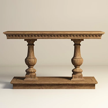 Balma Console Table: Sleek Design, Spacious Storage 3D model image 1 