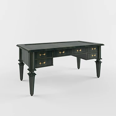 Elegant Milano Writing Desk 3D model image 1 