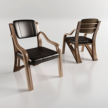 ErgoFlex Armchair: Comfort Meets Style 3D model image 1 