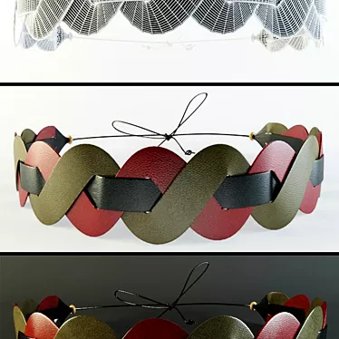 Stylish Leather Bracelet 3D model image 1 