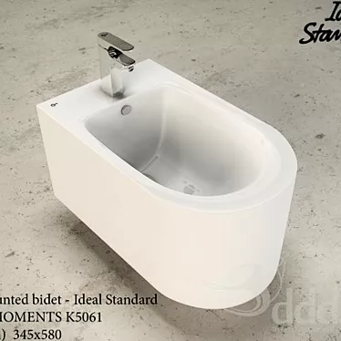 Modern Wall Mounted Bidet - Ideal Standard 3D model image 1 