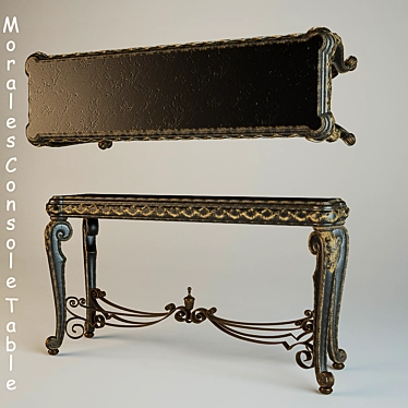 Elegant Morales Console Table 3D model image 1 