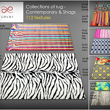Luxury Rug Collection: 112 High-Quality Textures 3D model image 1 