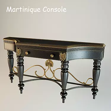 Elegant Martinique Console Table 3D model image 1 