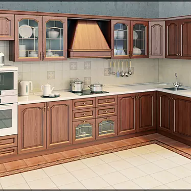 Classic Kitchen Light: Elegant and Timeless 3D model image 1 