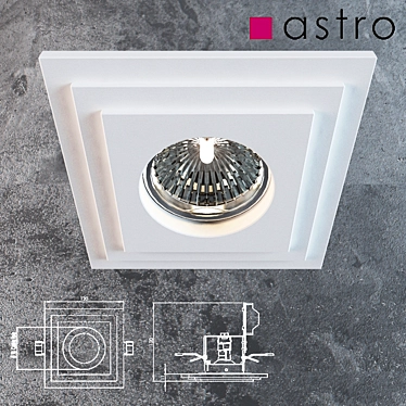 Astro 5584 Brembo Square LED 3D model image 1 