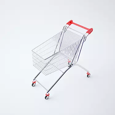 Supermarket Stroller: Convenient and Compact! 3D model image 1 