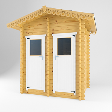 Garden Oasis: Outdoor Shower & Toilet 3D model image 1 