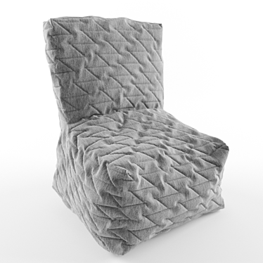 Grey Fabric Accent Chair 3D model image 1 