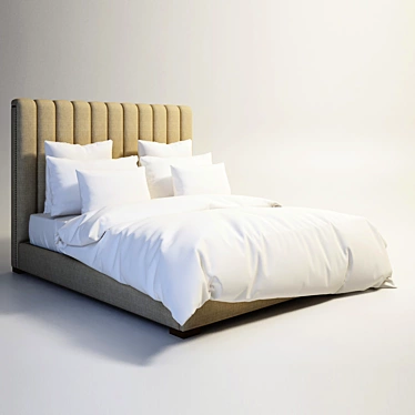 Elegant Boston King Size Bed 3D model image 1 
