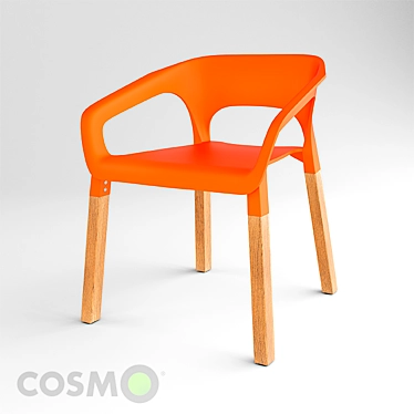 Modern P&W-001 Chair 3D model image 1 