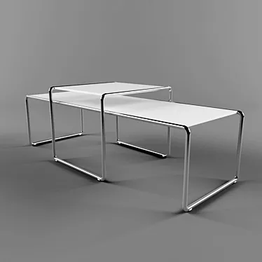 Elegant Laccio Table by Breuer 3D model image 1 