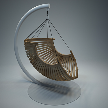 Floating Comfort: Suspended Chair 3D model image 1 