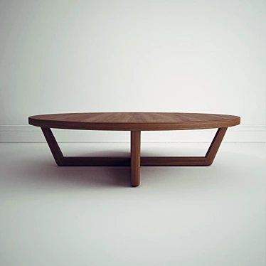  Solid Wood Coffee Table 3D model image 1 
