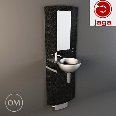 Jaga Geo Vertical with Sink - Compact and Stylish 3D model image 1 